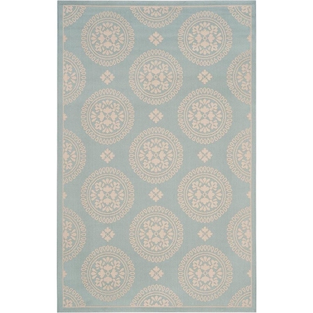 Safavieh 2 ft. x 3 ft. 7 in. Courtyard Power Loomed Rectangle Area Rug, Spa CY6716-213-2